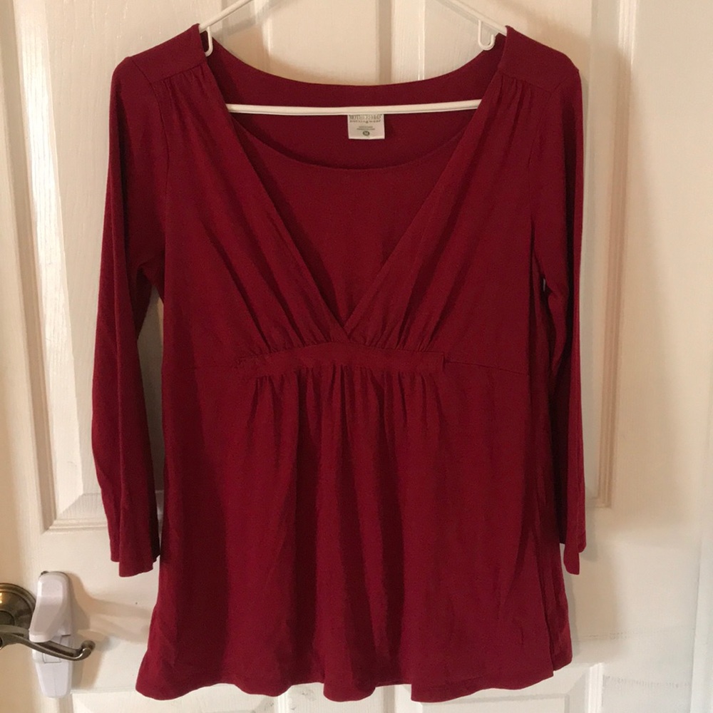 Motherhood Burgundy Nursing Top